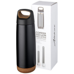 Garrafa térmica de aço com base de cortiça 600ml Avenue Cork Antislip cor preto