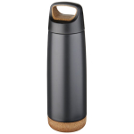 Garrafa térmica de aço com base de cortiça 600ml Avenue Cork Antislip cor preto terceira vista