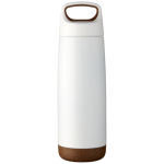 Garrafa térmica de aço com base de cortiça 600ml Avenue Cork Antislip cor branco segunda vista frontal
