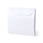 Porta-máscaras grande em plástico branco para personalizar Folder cor branco primeira vista