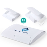 Porta-máscaras grande em plástico branco para personalizar Folder