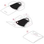 Porta-máscaras grande em plástico branco para personalizar Folder