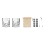 Set com 2 copos de whisky de luxo personalizáveis em estojo Deluxe cor madeira terceira vista