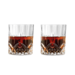 Set com 2 copos de whisky de luxo personalizáveis em estojo Deluxe cor madeira quinta vista
