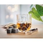 Set com 2 copos de whisky de luxo personalizáveis em estojo Deluxe cor madeira vista conjunto principal
