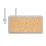 Conjunto de mesa com carregador e suporte de pedra calcária Copenhague cor cinzento quarta vista