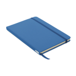 Caderno reciclado personalizado barato, folhas A5 pautadas rPET cor azul real