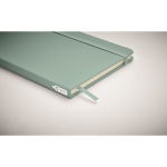 Caderno reciclado personalizado barato, folhas A5 pautadas rPET vista fotografia quinta vista