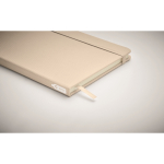 Caderno reciclado personalizado barato, folhas A5 pautadas rPET vista fotografia quinta vista