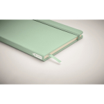 Caderno reciclado personalizado barato, folhas A5 pautadas rPET vista fotografia quinta vista