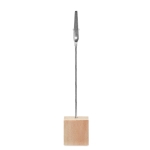 Suporte de madeira com clip para notas em forma de cubo com logo Wood cor madeira quarta vista