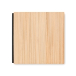 Relógio despertador com caixa de bambu de cubo Bamboo Cube cor madeira quinta vista