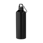 Garrafa de alumínio grande com mosquetão 770ml Cruiser XXL cor preto segunda vista frontal