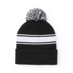 Gorro de inverno personalizado com pompom e detalhe branco PomPom primeira vista