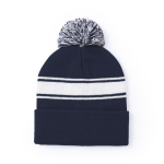 Gorro de inverno personalizado com pompom e detalhe branco PomPom primeira vista
