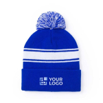 Gorro de inverno personalizado com pompom e detalhe branco PomPom vista principal