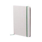 Caderno personalizado, capa de algodão, folhas A5 lisas Royal cor verde primeira vista