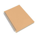 Caderno de capa rígida de cartão reciclado, folhas A5 pautadas GreenGo cor castanho