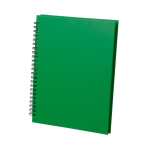 Caderno de capa rígida de cartão reciclado, folhas A5 pautadas GreenGo cor verde primeira vista