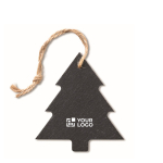 Árvores em lousa aptas para gravação a laser e pendurar Xmas Tree cor preto vista principal