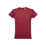 T-shirts personalizadas baratas de algodão cardado 150 g/m2 THC Luanda cor bordeaux primeira vista