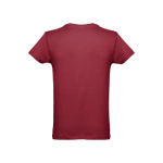 T-shirts personalizadas baratas de algodão cardado 150 g/m2 THC Luanda cor bordeaux segunda vista