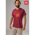 T-shirts personalizadas baratas de algodão cardado 150 g/m2 THC Luanda cor bordeaux vista conjunto