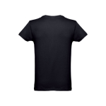T-shirts personalizadas baratas de algodão cardado 150 g/m2 THC Luanda cor preto segunda vista