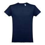 T-shirts personalizadas baratas de algodão cardado 150 g/m2 THC Luanda cor azul