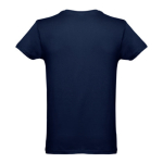 T-shirts personalizadas baratas de algodão cardado 150 g/m2 THC Luanda cor azul