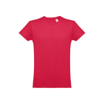T-shirts personalizadas baratas de algodão cardado 150 g/m2 THC Luanda cor vermelho primeira vista