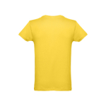 T-shirts personalizadas baratas de algodão cardado 150 g/m2 THC Luanda cor amarelo segunda vista