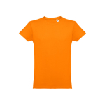 T-shirts personalizadas baratas de algodão cardado 150 g/m2 THC Luanda cor cor-de-laranja primeira vista