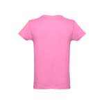 T-shirts personalizadas baratas de algodão cardado 150 g/m2 THC Luanda cor cor-de-rosa segunda vista