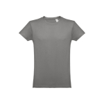 T-shirts personalizadas baratas de algodão cardado 150 g/m2 THC Luanda cor cinzento-escuro primeira vista