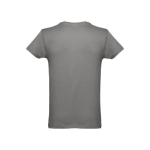 T-shirts personalizadas baratas de algodão cardado 150 g/m2 THC Luanda cor cinzento-escuro segunda vista
