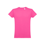 T-shirts personalizadas baratas de algodão cardado 150 g/m2 THC Luanda cor fúcsia primeira vista