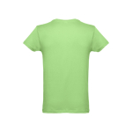T-shirts personalizadas baratas de algodão cardado 150 g/m2 THC Luanda cor verde-claro segunda vista