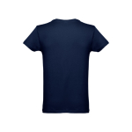T-shirts personalizadas baratas de algodão cardado 150 g/m2 THC Luanda cor azul-escuro segunda vista