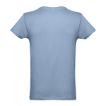 T-shirts personalizadas baratas de algodão cardado 150 g/m2 THC Luanda cor azul-claro
