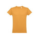 T-shirts personalizadas baratas de algodão cardado 150 g/m2 THC Luanda cor amarelo-escuro primeira vista