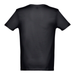 T-shirts unisexo personalizáveis e baratas, algodão cardado THC Athens cor preto