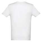 T-shirts unisexo personalizáveis e baratas, algodão cardado THC Athens cor branco