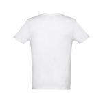 T-shirts unisexo personalizáveis e baratas, algodão cardado THC Athens cor branco segunda vista