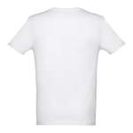 T-shirts unisexo personalizáveis e baratas, algodão cardado THC Athens cor branco