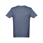 T-shirts unisexo personalizáveis e baratas, algodão cardado THC Athens cor azul mesclado segunda vista