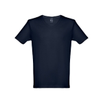 T-shirts unisexo personalizáveis e baratas, algodão cardado THC Athens cor azul-marinho primeira vista