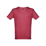 T-shirts unisexo personalizáveis e baratas, algodão cardado THC Athens cor vermelho mesclado primeira vista