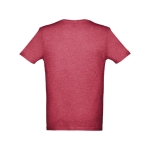 T-shirts unisexo personalizáveis e baratas, algodão cardado THC Athens cor vermelho mesclado segunda vista