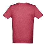 T-shirts unisexo personalizáveis e baratas, algodão cardado THC Athens cor vermelho mesclado